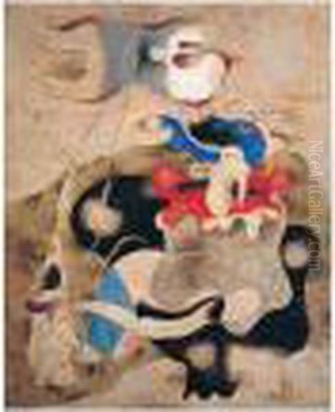 Eidos Vii Oil Painting by Willi Baumeister