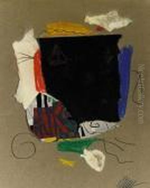 Montaru - Collage Oil Painting by Willi Baumeister