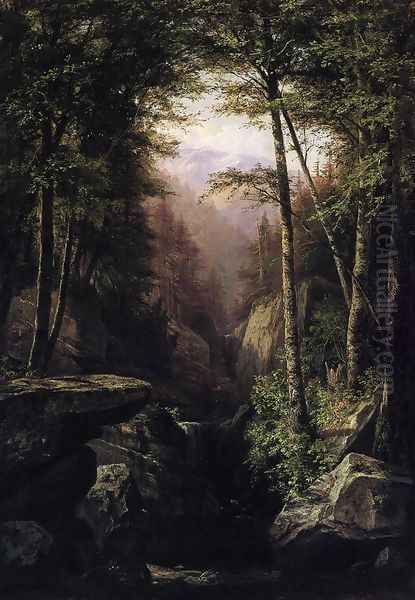 Rocky Gorge Oil Painting by George Hetzel