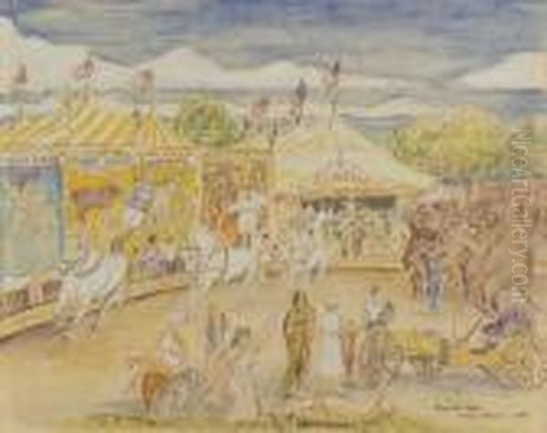 Sparks Circus Oil Painting by Reynolds Beal