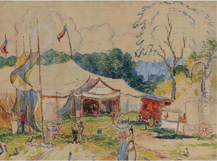 Circus, Walden, New York Oil Painting by Reynolds Beal