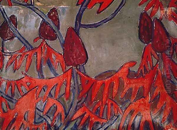 Sumacs Oil Painting by James Edward Hervey MacDonald