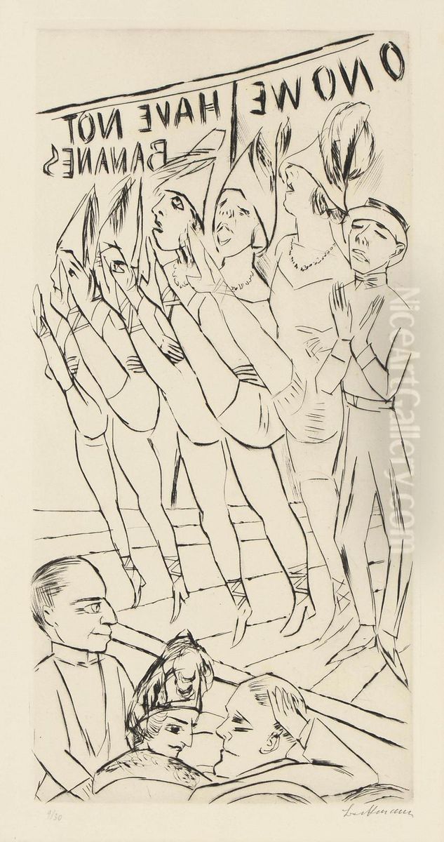 Variete Oil Painting by Max Beckmann