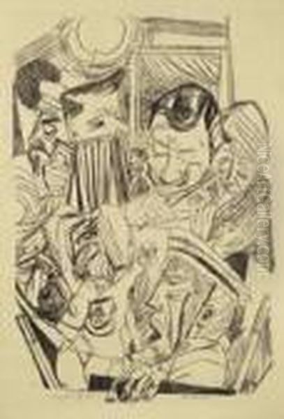 Das Patriotische Lied Oil Painting by Max Beckmann