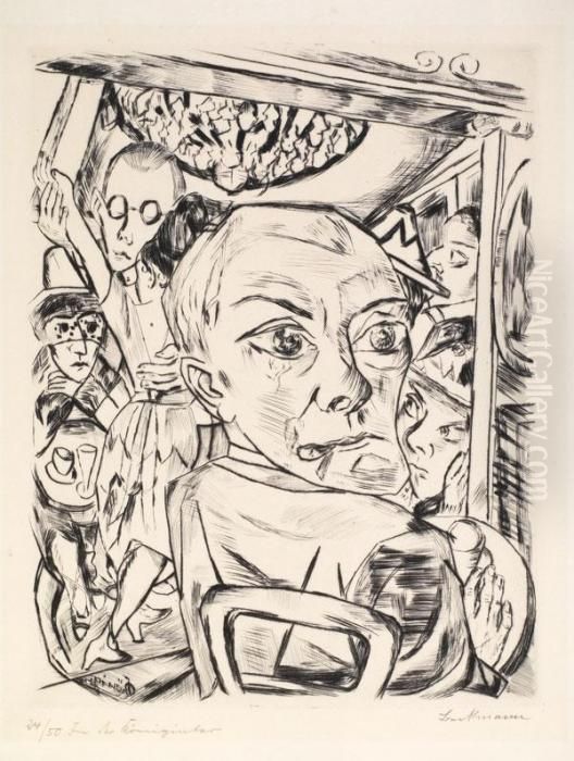 Konigin Bar(selbstbildnis) Oil Painting by Max Beckmann