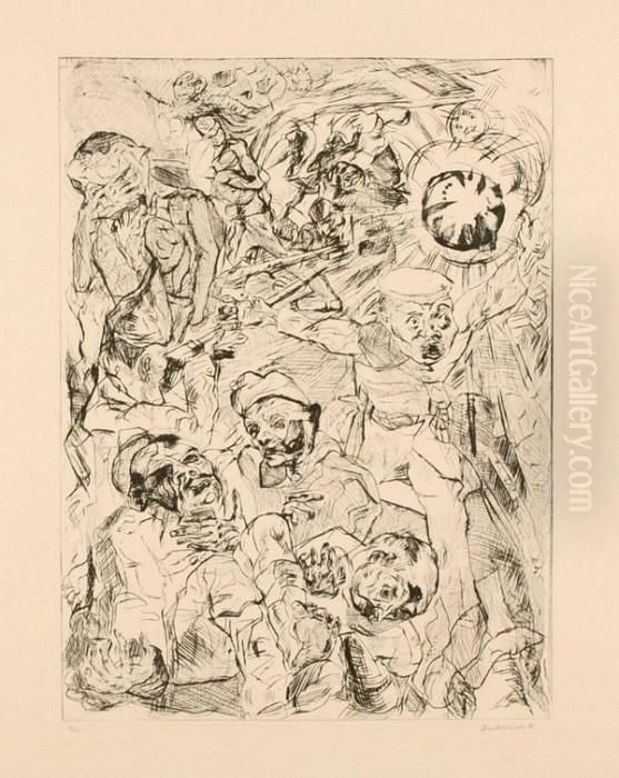 Diegranate Oil Painting by Max Beckmann