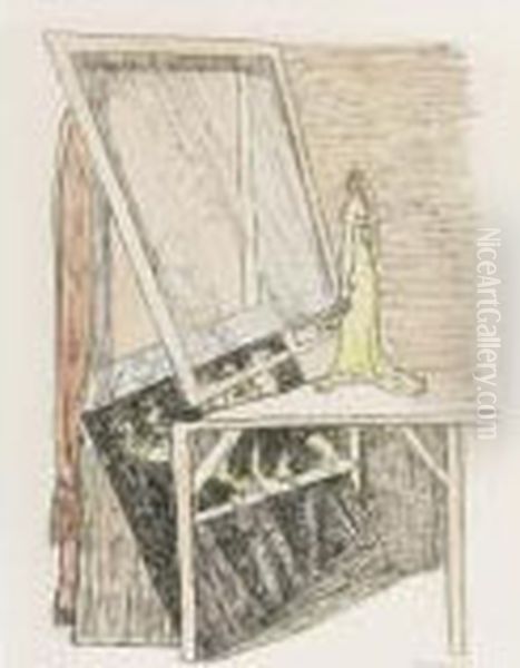 Zauberspiegel Oil Painting by Max Beckmann