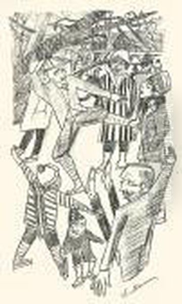 Eislauf Oil Painting by Max Beckmann