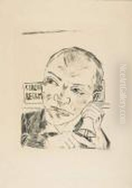 Der Ausrufer (selbstbildnis). Oil Painting by Max Beckmann