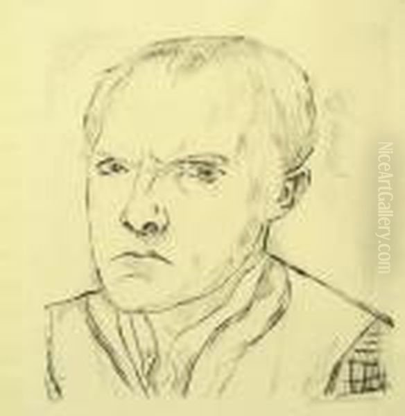 Selbstbildnis 1918 Oil Painting by Max Beckmann