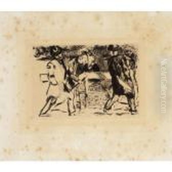 Die Vergnugten (hofmaier 53 B.b.) Oil Painting by Max Beckmann