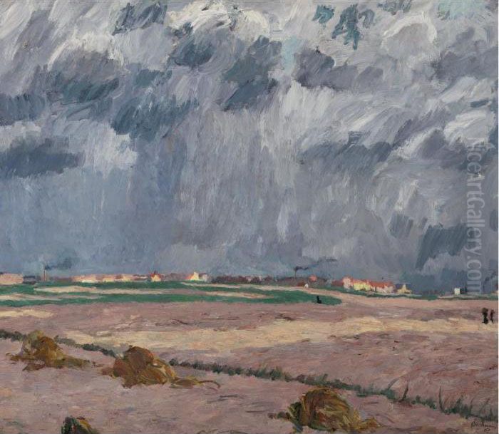 Blick Auf Lankwitz Und Marienfelde Oil Painting by Max Beckmann