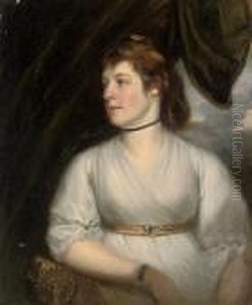 Portrait Of A Lady, Traditionally Identified As Lady Sybella Furnour Oil Painting by Sir William Beechey