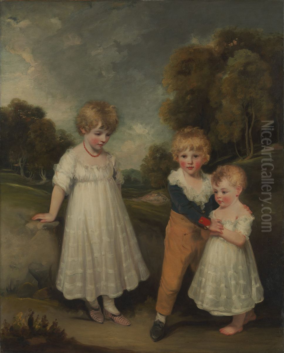 The Sackville Children Oil Painting by John Hoppner