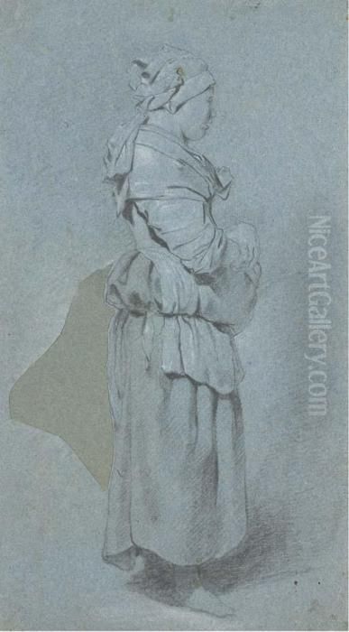 Une Paysanne De Profil A Droite Oil Painting by Cornelis (Pietersz.) Bega