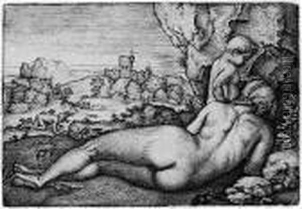 Die Buse Des Hl Oil Painting by Hans Sebald Beham