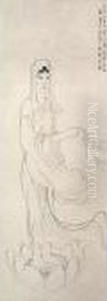 Guanyin Oil Painting by Xu Beihong