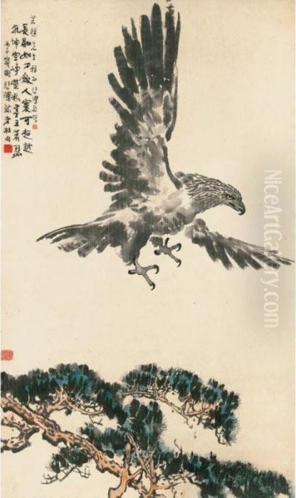 Flying High Oil Painting by Xu Beihong