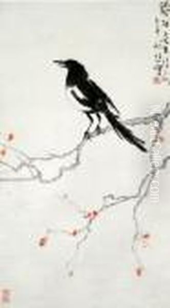 Magpie Oil Painting by Xu Beihong