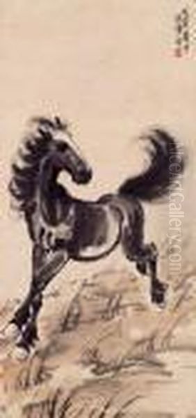 Horse Oil Painting by Xu Beihong
