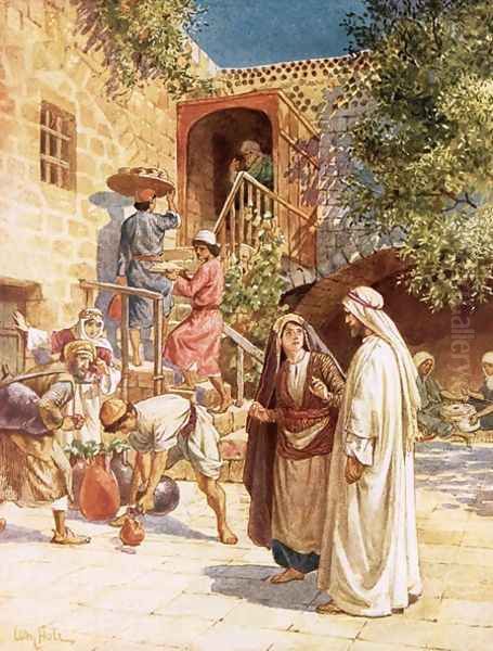 The marriage in Cana Oil Painting by William Brassey Hole