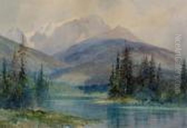 In The Selkirks, Bc Oil Painting by Frederic Marlett Bell-Smith