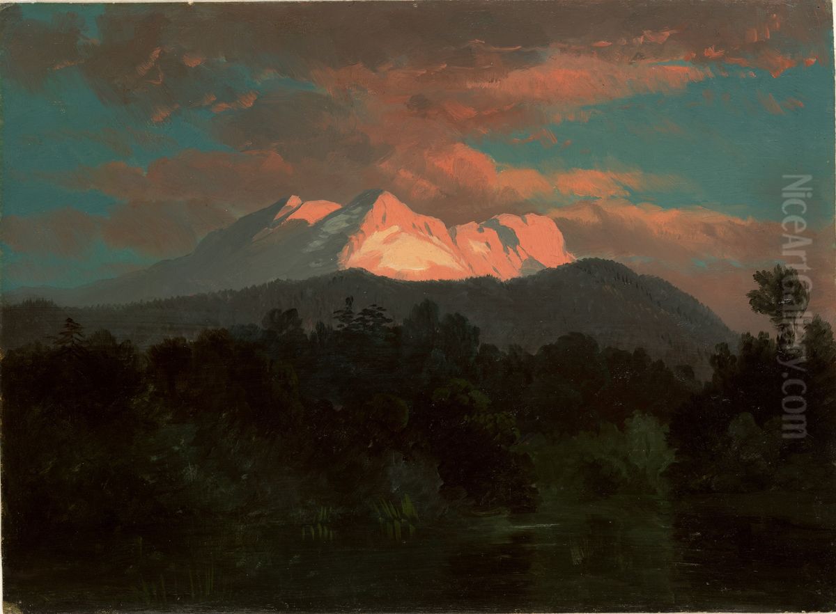 Mountain Range Oil Painting by James McDougal Hart