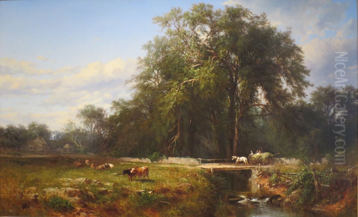 The Old Homestead Oil Painting by James McDougal Hart