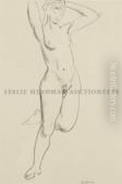 Nude Woman Oil Painting by George Wesley Bellows