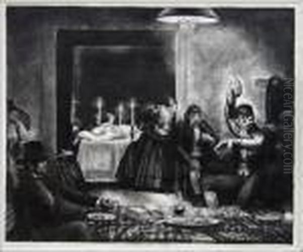 Punchinello In The House Of Death Oil Painting by George Wesley Bellows