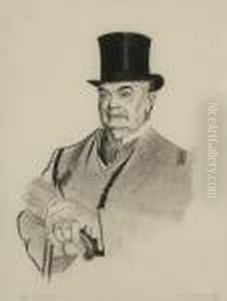 Portrait Of W.e. Story Oil Painting by George Wesley Bellows