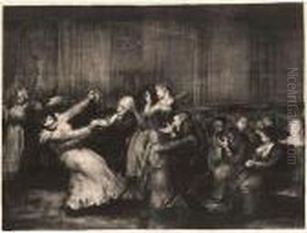 Dance In The Madhouse (mason 49; Bellows 92) Oil Painting by George Wesley Bellows