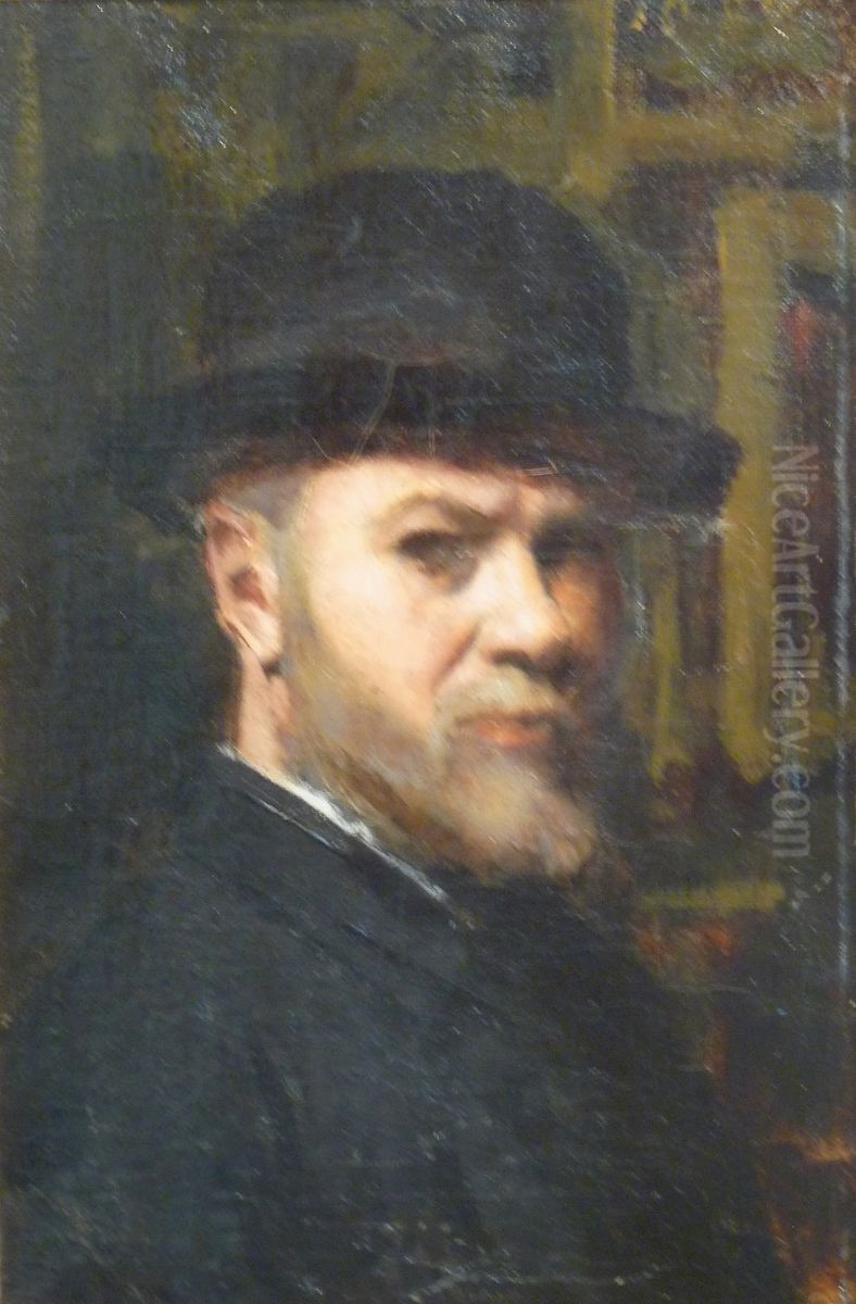 Self Portrait Oil Painting by Jean-Jacques Henner