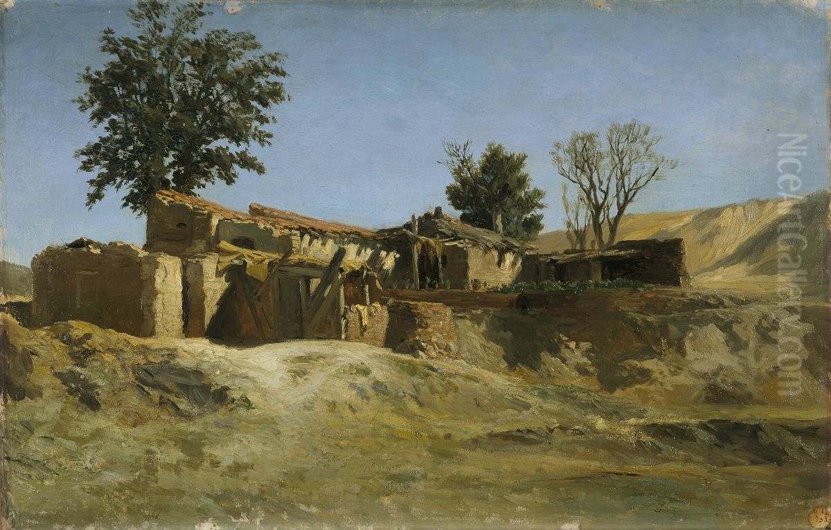 Tileworks in the Principe Pio Mountains Oil Painting by Carlos de Haes