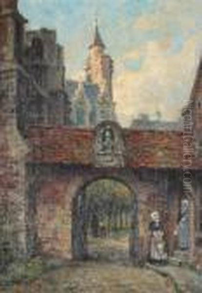 Bruges Oil Painting by Frank Moss Bennett