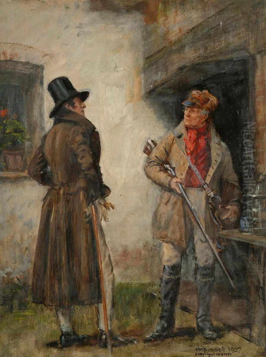 The Gamekeeper And His Master Oil Painting by Frank Moss Bennett