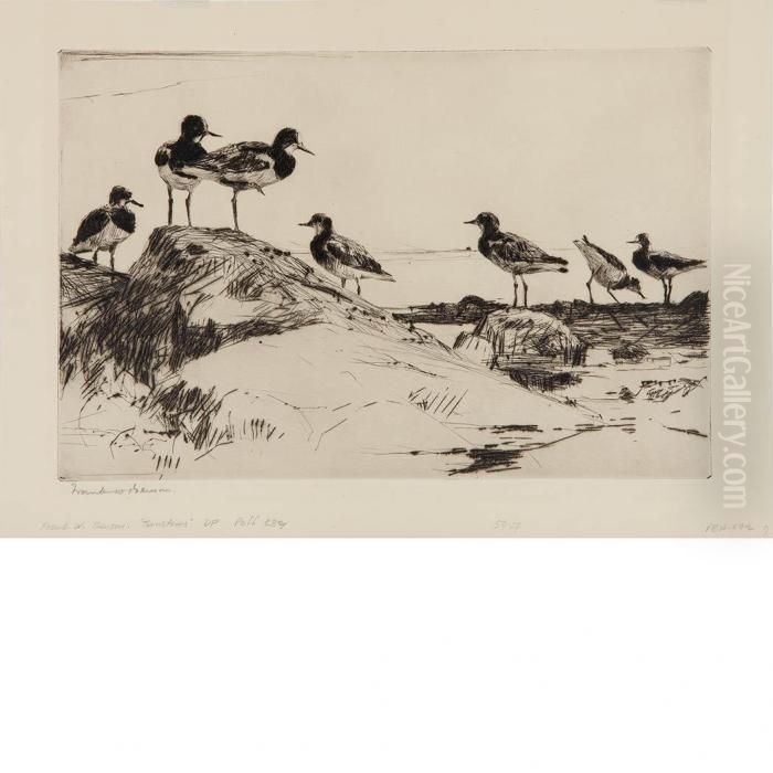 Turnstones Oil Painting by Frank Weston Benson