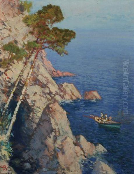 Scogliera Oil Painting by Cesare Bentivoglio