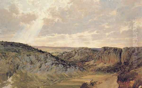 Montañas 3 Oil Painting by Carlos de Haes