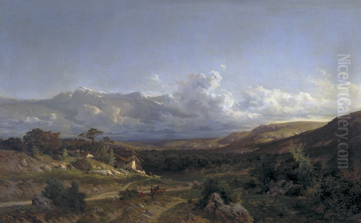 Paisaje del Delfinado Oil Painting by Carlos de Haes