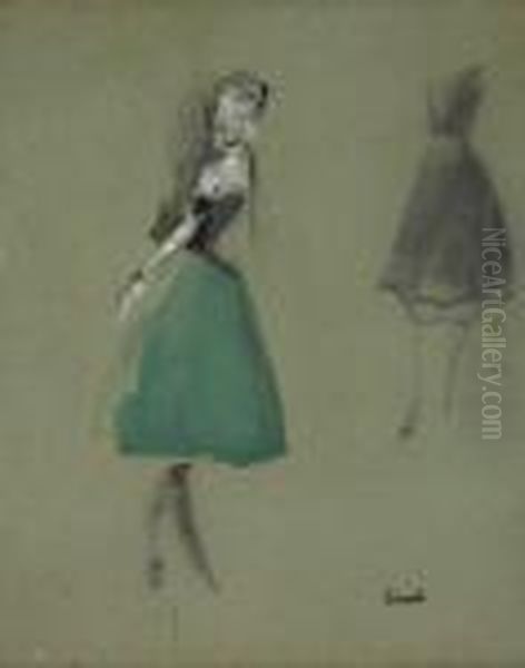 Projet De Costume Oil Painting by Christian Berard