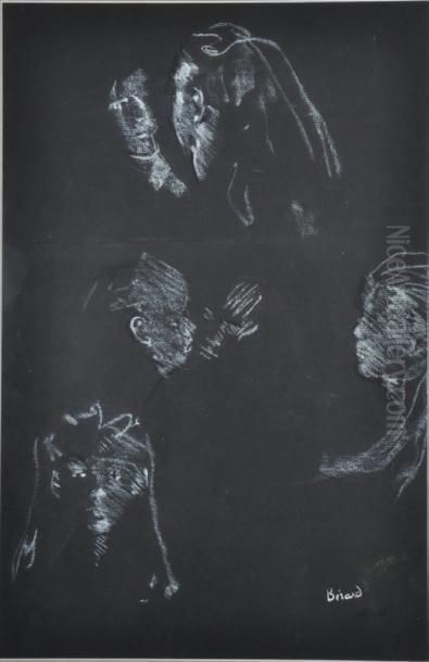 Tetes De Jeunes Filles Oil Painting by Christian Berard