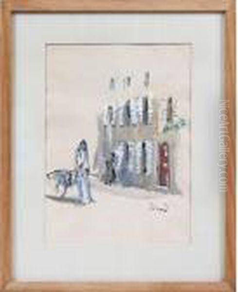 Homme Au Chariot Oil Painting by Christian Berard