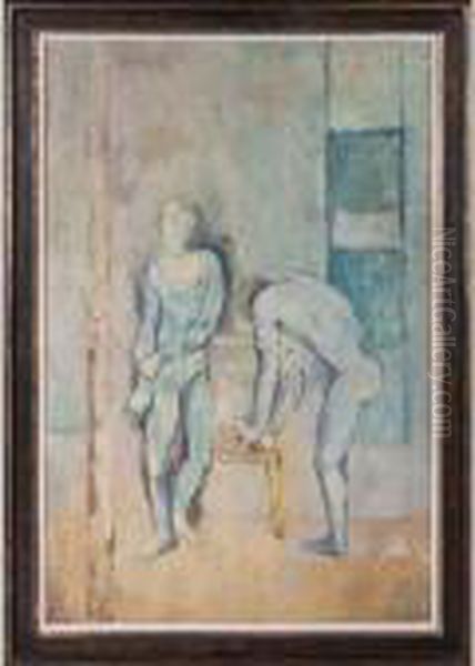 Etude De Danseurs Oil Painting by Christian Berard