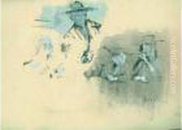 La Conversation Oil Painting by Christian Berard