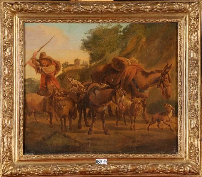 Berger Et Son Troupeau Oil Painting by Nicolaes Berchem