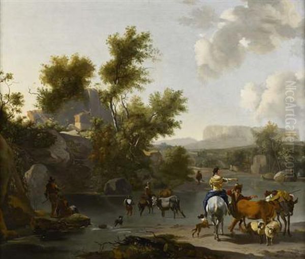 The Ford Oil Painting by Nicolaes Berchem