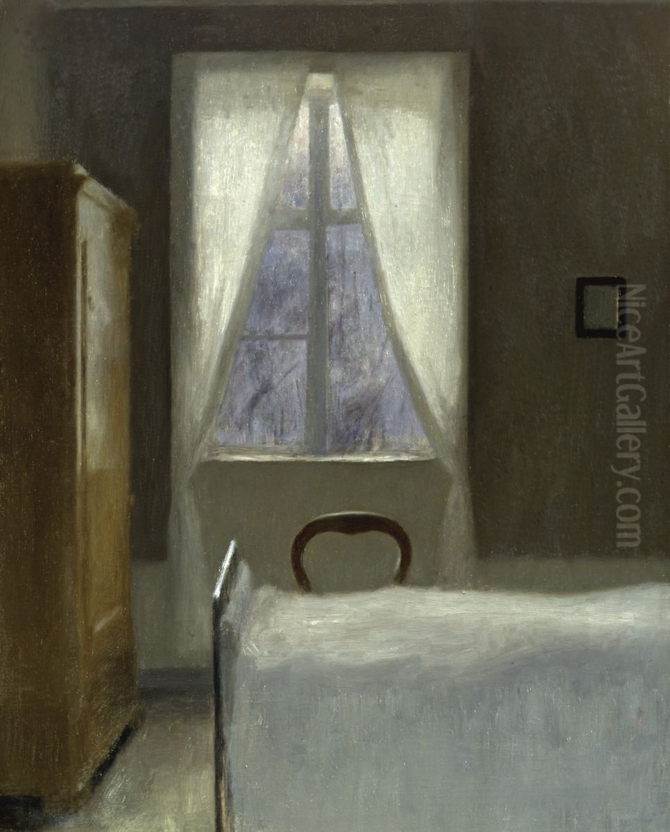 Interior Oil Painting by Vilhelm Hammershoi