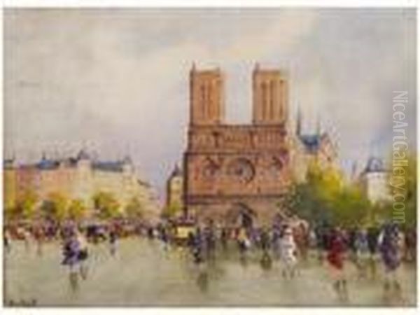 Utcareszlet Oil Painting by Antal Berkes