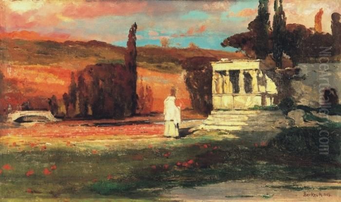 Lights At Dusk Oil Painting by Antal Berkes